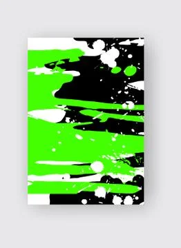 Cool vector bright poster with abstract colorful elements. Illustrazione stock