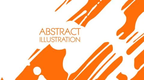 Cool vector bright poster with abstract ink color elements. Stock Illustration