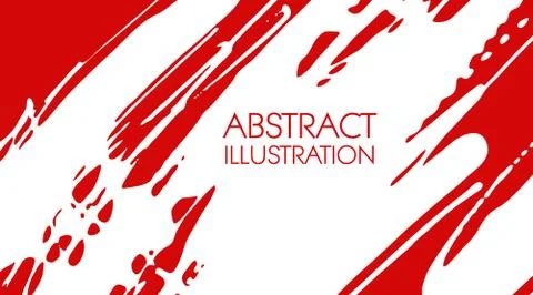 Cool vector bright poster with abstract ink color elements. Stock Illustration