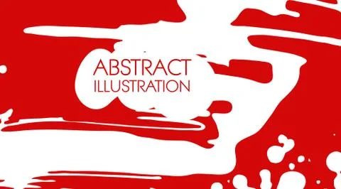 Cool vector bright poster with abstract ink color elements. Stock Illustration