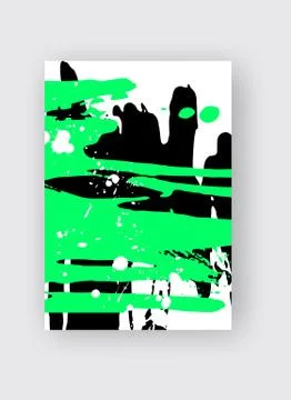 Cool vector bright poster with abstract colorful elements. Stock Illustration