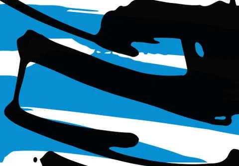 Cool vector bright poster with abstract colorful elements. Illustrazione stock