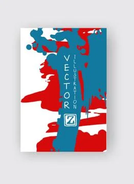 Cool vector bright poster with abstract colorful elements. Stock Illustration