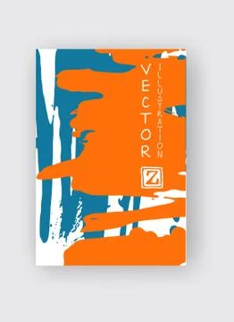 Cool vector bright poster with abstract colorful elements. Illustrazione stock