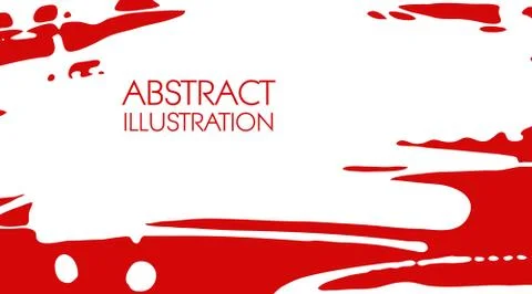 Cool vector bright poster with abstract ink color elements. Illustrazione stock