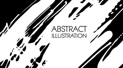 Cool vector bright poster with abstract ink color elements. Illustrazione stock