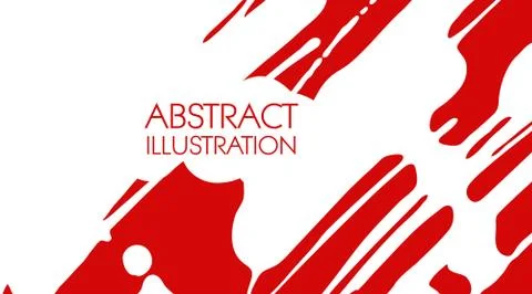 Cool vector bright poster with abstract ink color elements. Illustrazione stock