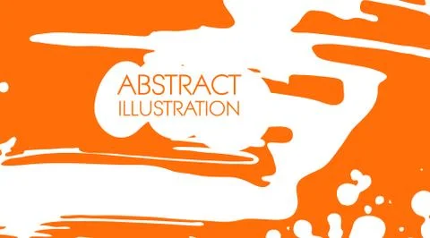 Cool vector bright poster with abstract ink color elements. 스톡 일러스트