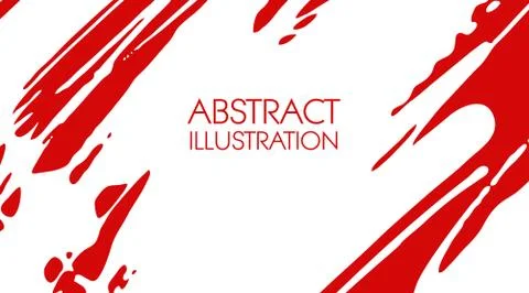 Cool vector bright poster with abstract ink color elements. Stock Illustration