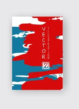 Cool vector bright poster with abstract colorful elements. Illustrazione stock