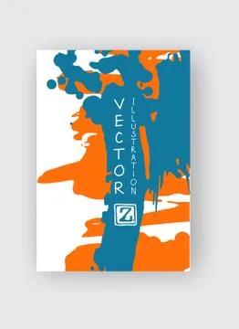 Cool vector bright poster with abstract colorful elements. Stock Illustration