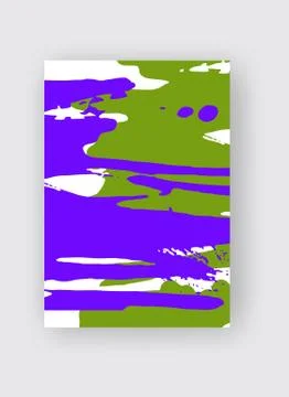 Cool vector bright poster with abstract colorful elements. Stock Illustration