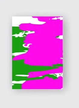 Cool vector bright poster with abstract colorful elements. Stock Illustration