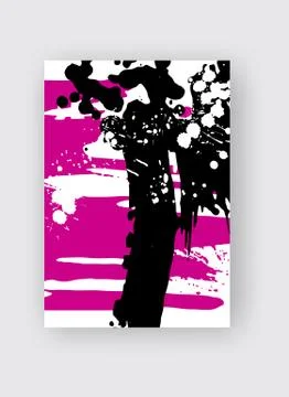 Cool vector bright poster with abstract colorful elements. 스톡 일러스트