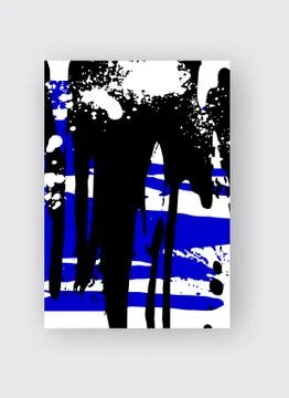 Cool vector bright poster with abstract colorful elements. Stock Illustration