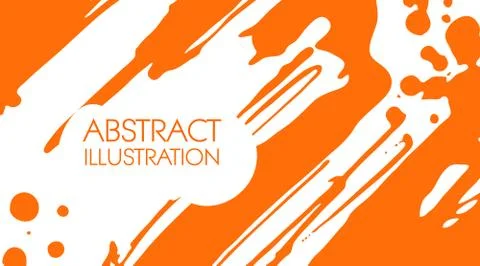 Cool vector bright poster with abstract ink color elements. Illustrazione stock