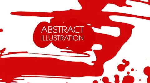 Cool vector bright poster with abstract ink color elements. Illustrazione stock