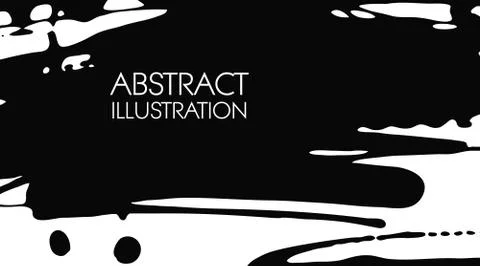 Cool vector bright poster with abstract ink color elements. Illustrazione stock