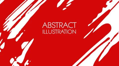 Cool vector bright poster with abstract ink color elements. Stock Illustration