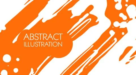 Cool vector bright poster with abstract ink color elements. Illustrazione stock