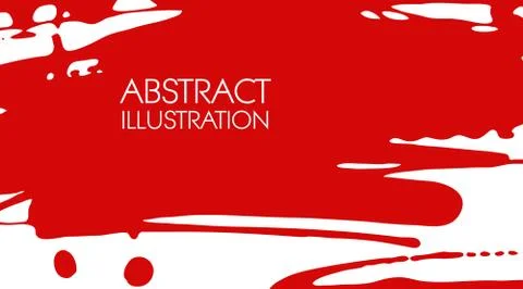 Cool vector bright poster with abstract ink color elements. Illustrazione stock