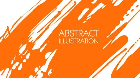 Cool vector bright poster with abstract ink color elements. Stock Illustration