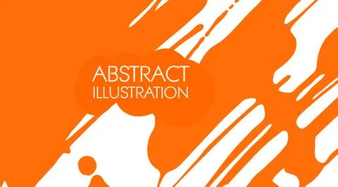 Cool vector bright poster with abstract ink color elements. Illustrazione stock