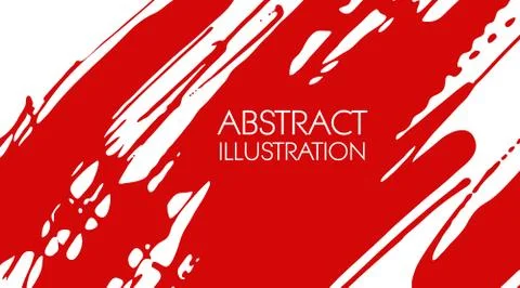 Cool vector bright poster with abstract ink color elements. Illustrazione stock