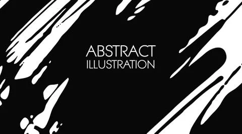 Cool vector bright poster with abstract ink color elements. Stock Illustration