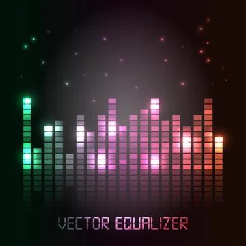 Cool vector equalizer background. Stock Illustration
