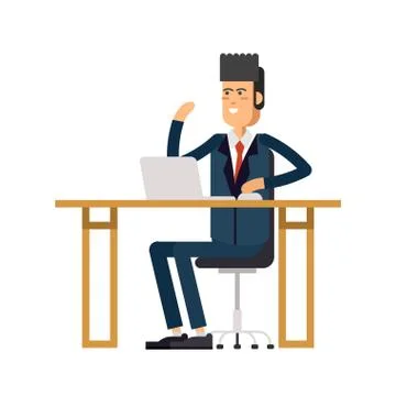 Cool vector flat character design Stock Illustration