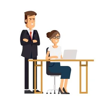 Cool vector flat character design Stock Illustration