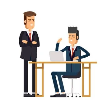 Cool vector flat character design Stock Illustration