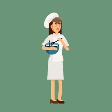 Cool vector flat design culinary and cuisine professionals. Stock Illustration