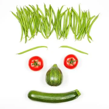 Cool vegetables face Stock Photos
