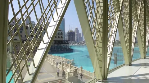 Cool view in Shopping Centre of Dubai, UAE Stock Footage 130699666