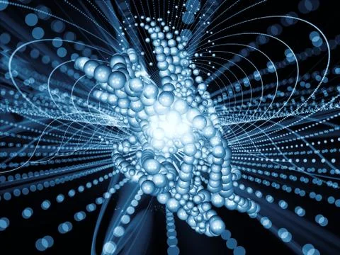 Cool Wave Particle 스톡 일러스트