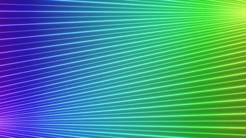 Cool Wavy Rainbow Neon Lines Glowing Spectrum Moving Pattern Illusion Stock Footage 286014527