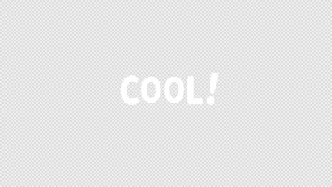 COOL! (white and black text set) transparent background Stock Footage 310760087