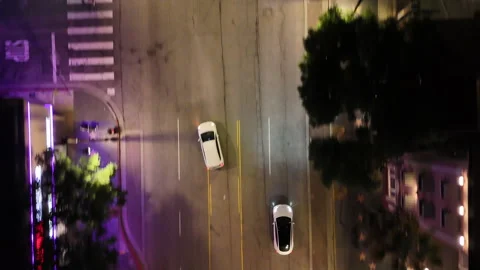 Cool white car drone Stock Footage 259857587