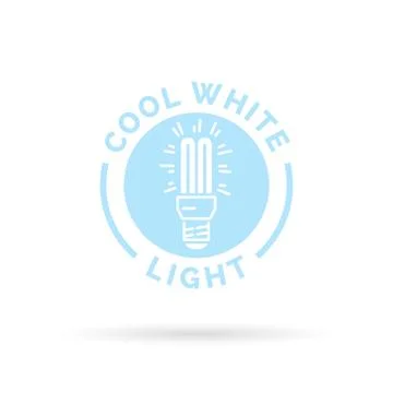 Cool white fluorescent CFL light symbol Stock Illustration
