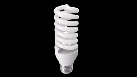 A cool white LED lamp gently blinking on a black background. Stock Footage 220427771