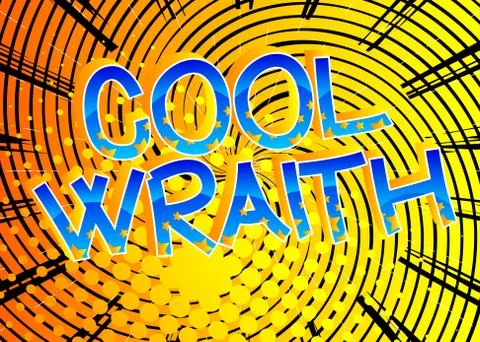 Cool Wraith Comic book style cartoon words on abstract colorful comics backgr Stock Illustration
