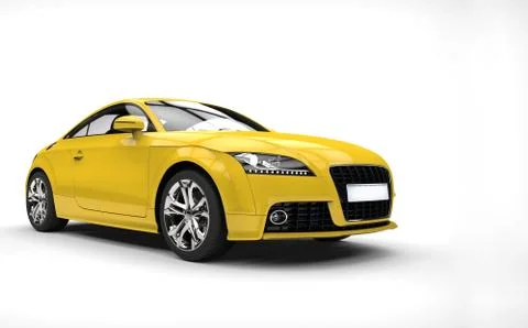 Cool Yellow Car Stock Illustration