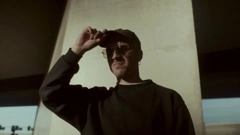 Cool young man with a cap Stock-Footage 258282520