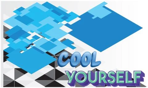 Cool yourself abstract design texture Illustrazione stock