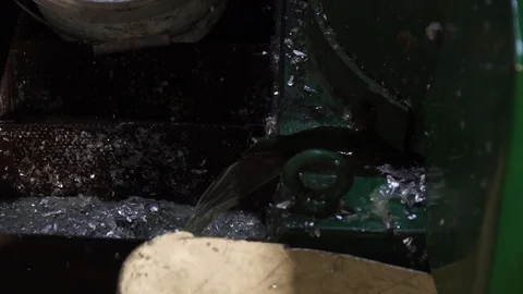 Coolant drain crushing machine Stock Footage 103991552