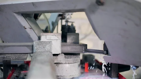 Coolant method used for automated cutting machine in factory workshop, water Stock Footage 266170346