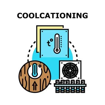 Coolcationing concept finding cool temperature destinations Stock Illustration