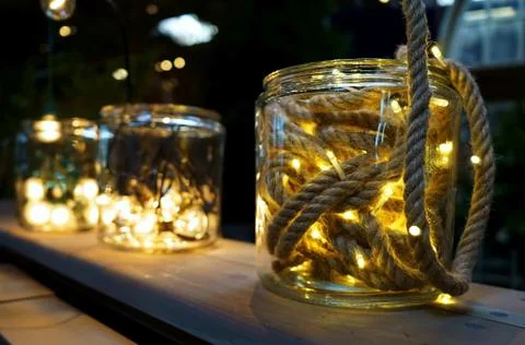 Cooler, cheaper, and more efficient LED lights are being used in many home pr Stock Photos
